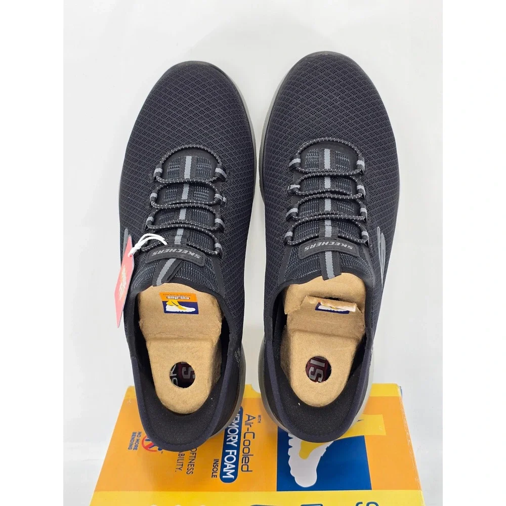 Skechers Summits High Range Hands Free Slip-ins Mens 8.5 Wide Black/Charcoal New